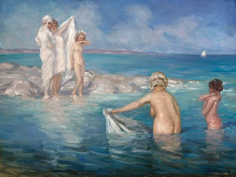 1874-Pavel Dmitreevich Chmarov - Le bagnanti